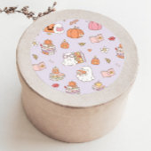 Neues Kapitel Kleine Boo Groove Fall Baby Dusche Runder Aufkleber