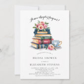 Neues Kapitel Lover Bookworm Chic Brautparty Einladung (Vorderseite)