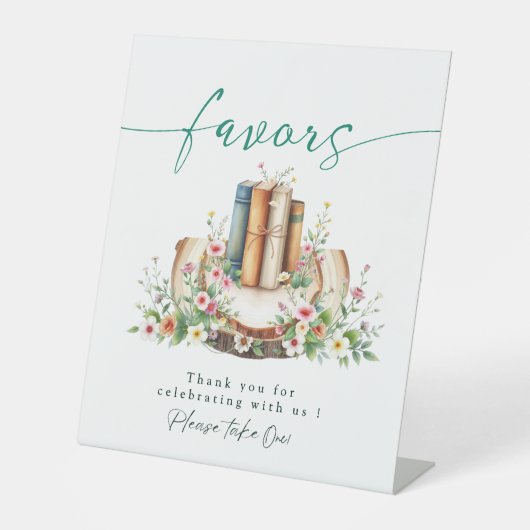 Neues Kapitel Lover Buch Favoriten Brautparty Sign Sockelschild (Vorderseite)