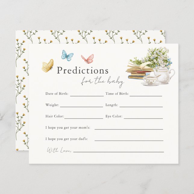 Neues Kapitel Party Tea Baby Vorhersagen (Vorne/Hinten)