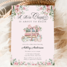 Neues Kapitel Pink Bow Baby Dusche