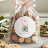 Neues Kapitel Pink Girl Storybook Kinderdusche Runder Aufkleber