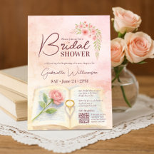 Neues Kapitel Pink Rose & Ring Brautparty-QR-Code