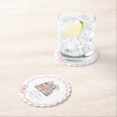 Neues Kapitel rosa Band Bow Mädchen Dusche Untersetzer (Vor Ort)