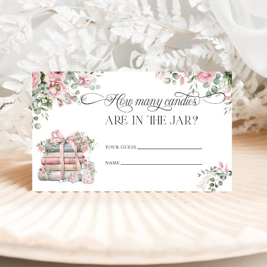 Neues Kapitel Rosa Blütenblume Wie viele Laken Begleitkarte