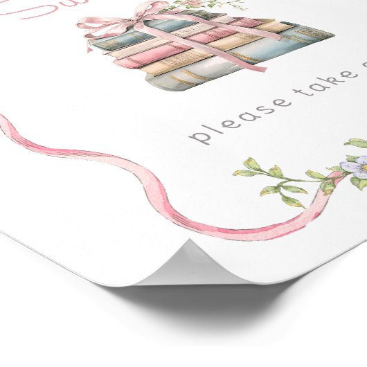 Neues Kapitel Rosa Bogen Babys sind süß Poster (Ecke)