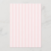 Neues Kapitel Rosa Bogen Streifen Baby Shower Begleitkarte (Rückseite)