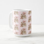 Neues Kapitel Rosa Bogen Streifen Kaffeetasse (Vorderseite Links)