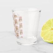Neues Kapitel Rosa Bogen Streifen Schnapsglas (Rechts)
