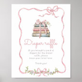 Neues Kapitel Rosa Bogen Vintage Windelwickel Poster (Vorne)