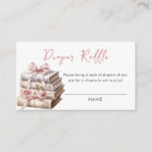 Neues Kapitel Rosa Bow Book Diaper Raffles Begleitkarte (Vorderseite)