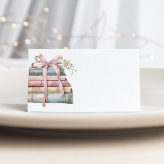 Neues Kapitel Rosa Bücher Kinderdusche Platzkarte