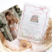 Neues Kapitel Rosa Foto QR-Code Kinderdusche Einladung