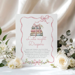 Neues Kapitel Rosa Schleife Late Night Windeln Spi Poster