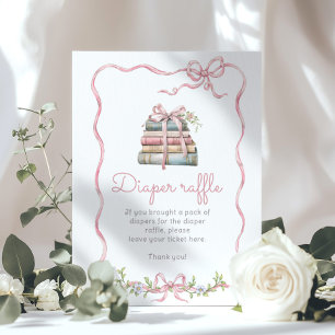 Neues Kapitel Rosa Schleife Vintage-Windel-Raffle Poster