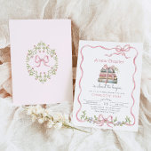 Neues Kapitel Rosa Wildblume Kinderdusche Einladung