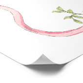 Neues Kapitel Rosa Wildblume Kinderdusche Poster (Ecke)