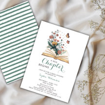 Neues Kapitel Storybook Buch Blumen Babyparty