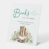 Neues Kapitel Storybook Bücher für Braut Sockelschild (Vorderseite)