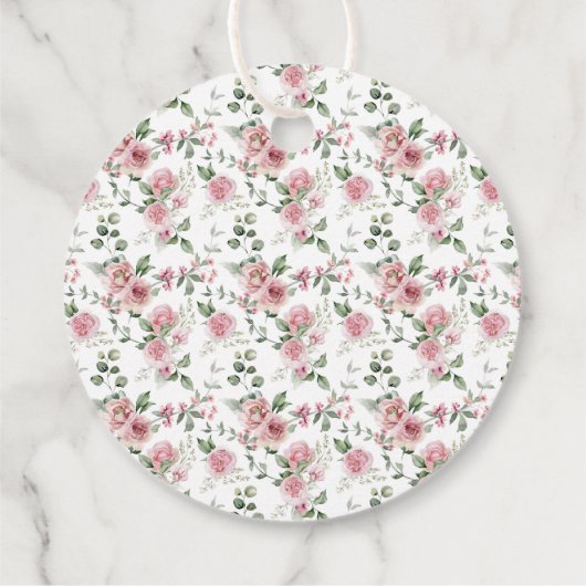 Neues Kapitel Storybook Floral Baby Dusche Geschenkanhänger (Rückseite)