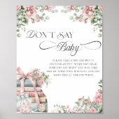 Neues Kapitel Storybook Floral Say Baby Game nicht Poster (Vorne)