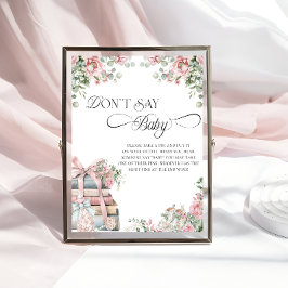 Neues Kapitel Storybook Floral Say Baby Game nicht Poster