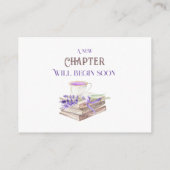 Neues Kapitel Storybook Ratschläge Wie Babydusche Begleitkarte (Rückseite)