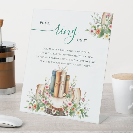 Neues Kapitel Storybook Setzen Sie ein Ring-Brautp Sockelschild (In Situ)