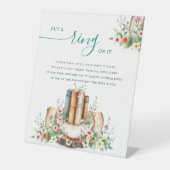 Neues Kapitel Storybook Setzen Sie ein Ring-Brautp Sockelschild (Vorderseite)