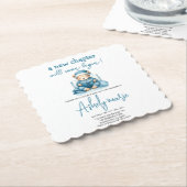 Neues Kapitel Teddy Blue Junge Babydusche Bär Untersetzer (angewinkelt)