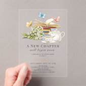 Neues Kapitel Tee Set Schmetterlinge Buch Brautpar Acryleinladungen (Insitu (Handheld))