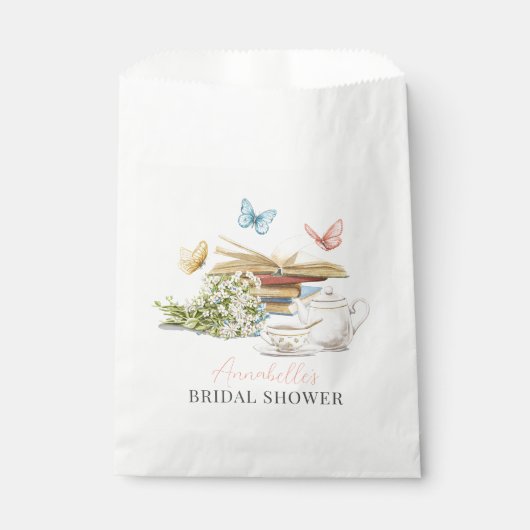 Neues Kapitel Tee Set Schmetterlinge Buch Brautpar Geschenktütchen (Vorderseite)