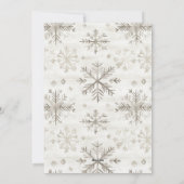 Neues Kapitel Verheiratet Frohe Winterschneeflocke Feiertagskarte (Rückseite)