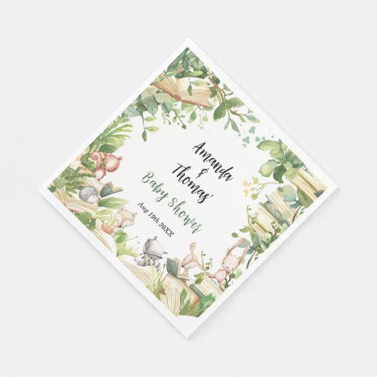 Neues Kapitel Woodland Animals Kinderdusche Serviette (Ecke)