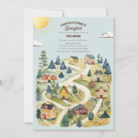 Neues Kid Heimat Watercolor Blue Fall Baby Dusche