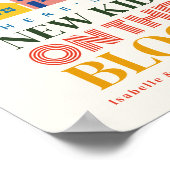 Neues Kind auf Block 6 neutrale Zuhause-Babydusche Poster (Ecke)