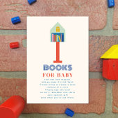 Neues Kind auf dem Block Baby Shower Book anforder Begleitkarte