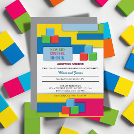 Neues Kind auf der Adoption Blockfoster Kinderdusc Einladung