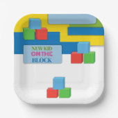 Neues Kind auf der Adoption Blockfoster Kinderdusc Pappteller (Vorderseite)