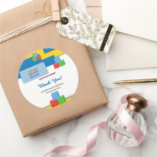 Neues Kind auf der Adoption Blockfoster Kinderdusc Runder Aufkleber