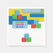 Neues Kind auf der Adoption Blockfoster Kinderdusc Serviette (Vorderseite)