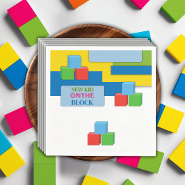 Neues Kind auf der Adoption Blockfoster Kinderdusc Serviette