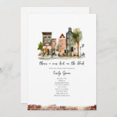 Neues Kind auf der Baby-Dusche Blockflaschen Einladung (Vorne/Hinten)