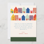 Neues Kind auf der BlockBaby-Dusche Vielen Dank Dankeskarte (Rückseite)