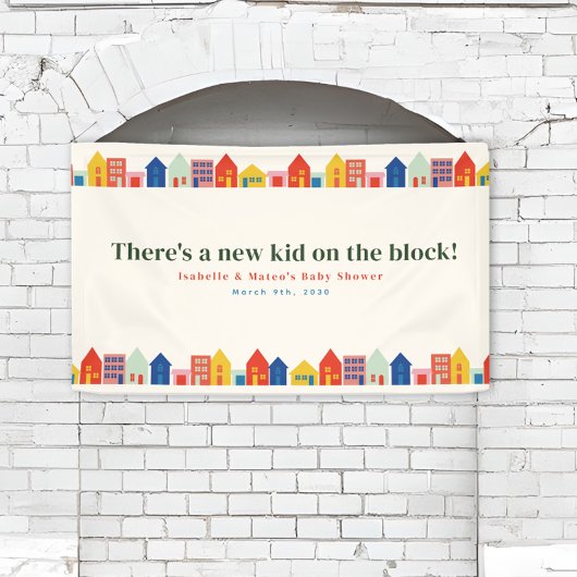 Neues Kind auf der BlockNeighborhood Baby-Dusche Banner