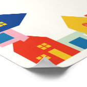 Neues Kind auf der Blockneutralheimatdusche Poster (Ecke)