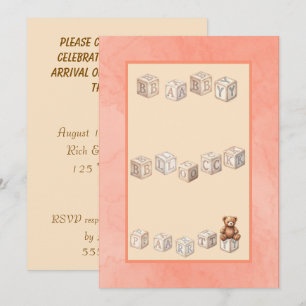 NEUES KIND DIGITALER DOWNLOAD BABY-SHOWER EINLADUNG