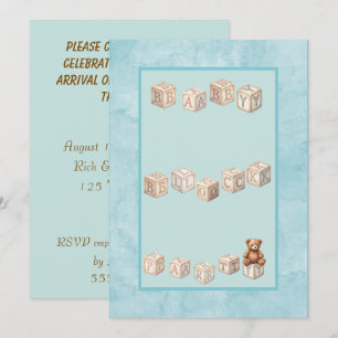 NEUES KIND DIGITALER DOWNLOAD BABY-SHOWER EINLADUNG