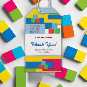 Neues Kind in der Block Adoption Pflege Baby-Party Geschenkanhänger