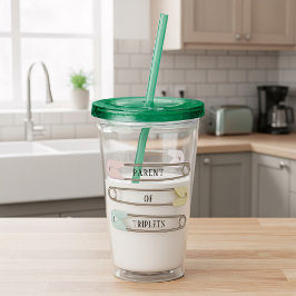 Neues Kindertriplet Baby Diaper Button Acrylic Tum Acryltrinkbecher